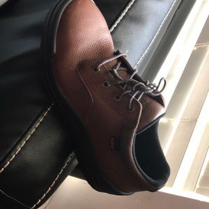 Low top red wing steel toe work boots